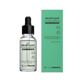 [PAUL MEDISON] Heartleaf Calming Ampoule 30ml - Soothes Irritated Skin with Houttuynia Cordata, Green Tea, Perilla Leaf, and Moisturizing Panthenol - Made in Korea